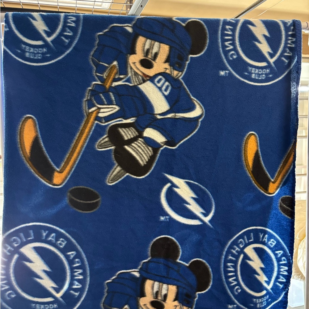 Tampa Bay Lightning Mickey Mouse Blanket
